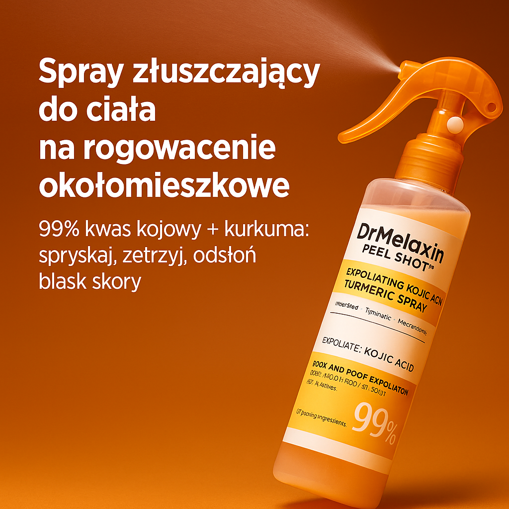 Dr.Melaxin - złuszczający kwas kojowy w sprayu z kurkumą